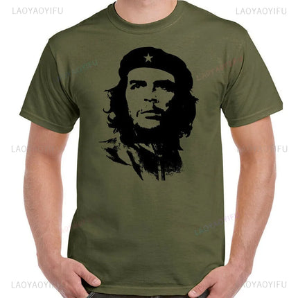 Che Guevara Shirt Rebel Cuban Shirt Guerrilla Revolution Casual Short Sleeve Men's High Quality Cotton T-Shirt