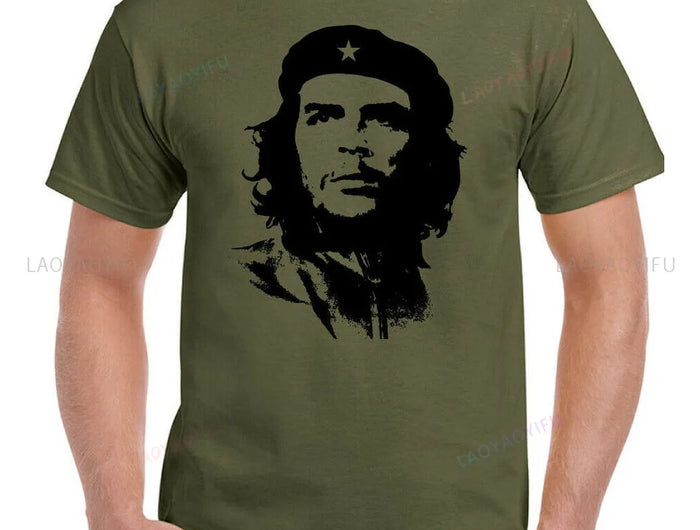 Che Guevara Shirt Rebel Cuban Shirt Guerrilla Revolution Casual Short Sleeve Men's High Quality Cotton T-Shirt