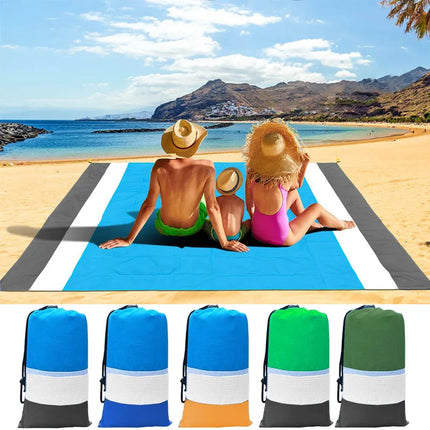 2022 telo mare oversize tappetino senza sabbia spiaggia antivento impermeabile coperte da Picnic tappetino da spiaggia tasca oversize Picnic 4 ancora