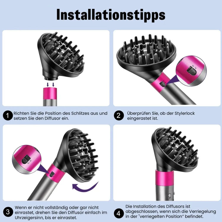 Diffuser Attachment for Dyson Two Airflow Dome Diffuser Modes for Airwrap Hs05 Hs03 Hs01 Hair Diffuser for Hair Drying