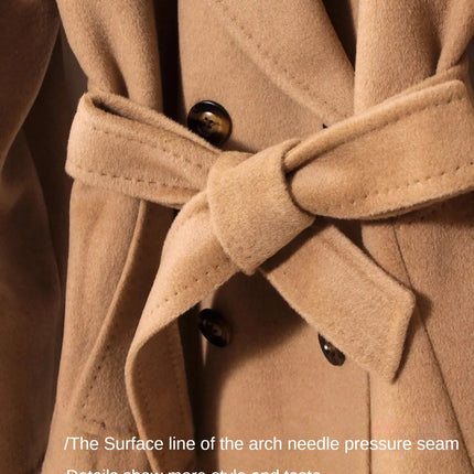 DUTRIEUX Women's Coat Double-sided 10% Cashmere 90% Wool Women's Long Coat Jacket, 2025 Winter New Long Cashmere Coat Women