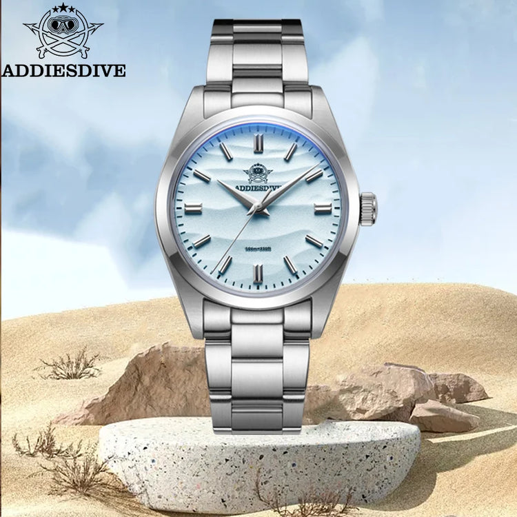 ADDIESDIVE Top Brand AD2030 Woman Quartz Watches Japan VH31 316L Stainless Steel Wristwatch Business 10Bar Waterproof Sport
