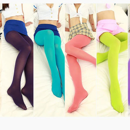 Primavera Autunno Collant Colorato Collant da Donna Sexy Collant Lolita Colori Caramelle Calze Moda Lingerie Gotica Collant