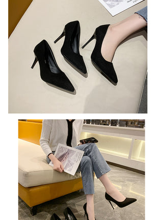 Donne Nuovi Sandali Con Tacco Medio Nero 6-8-10 cm A Punta Tacco Sottile Baotou Banchetto Scarpe Con Tacco Alto Scarpe Da Donna Tacones Mujer