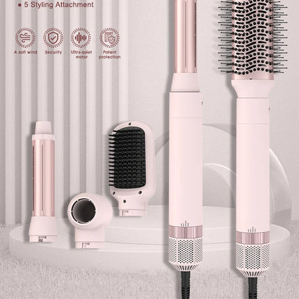 5in1 Hair Dryer Brush Curling Iron Hair Dryer Detachable Auto Wrap Curlers Fast Drying Electric Styling Hair Blower Brush
