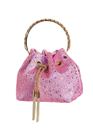 Handle Rhinestones Evening clutch Bag Purses and handbag luxury Designer shoulder bag Shiny Crystal Clutch purse bucket bag PlatiNum