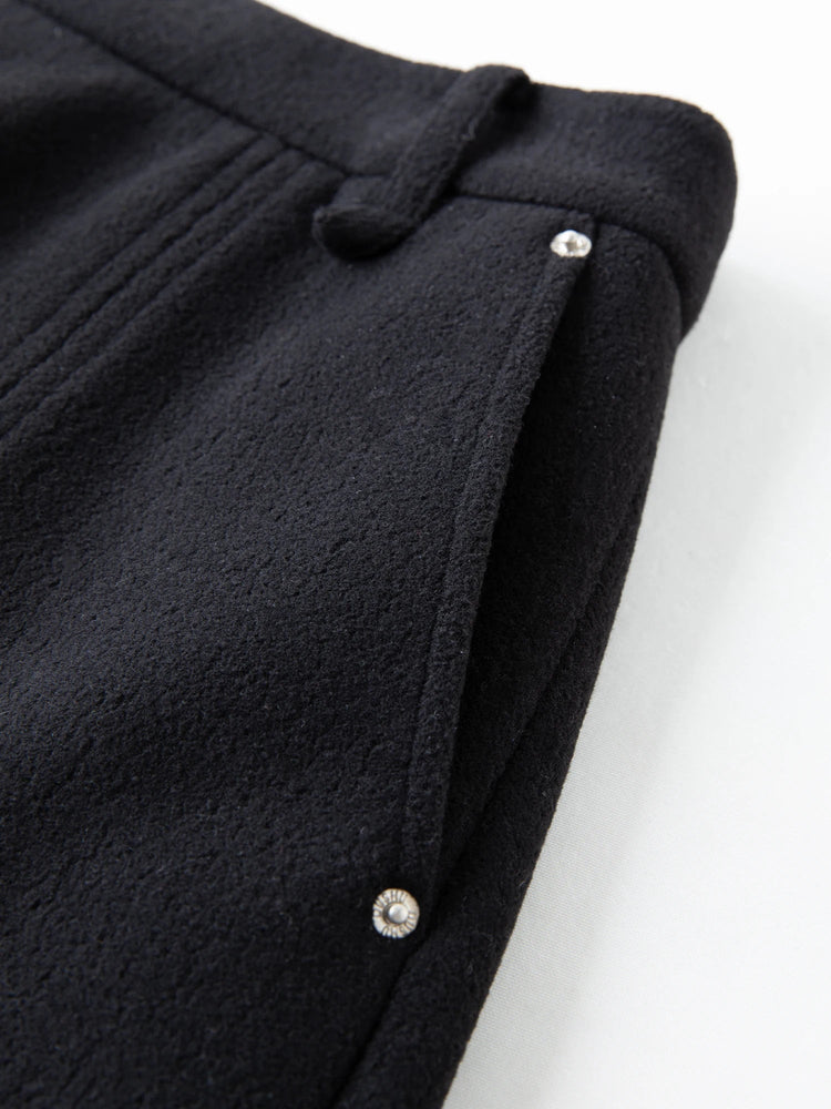 DUSHU Classic Long and Short Elastic Waist A-line Skirt 2025 Winter Skirt for Women Solid Simple Commuting Office Ladies College PlatiNum