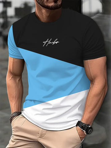 2025 T-shirt casual da uomo T-shirt con stampa variegata King Fitness Camicia oversize a maniche cor
