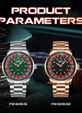 Mark Fairwhale 5031 Nuovo orologio al quarzo da uomo di marca superiore quadrante digitale rotante intrattenimento freddo orologio da notte impermeabile reloj platinumshop