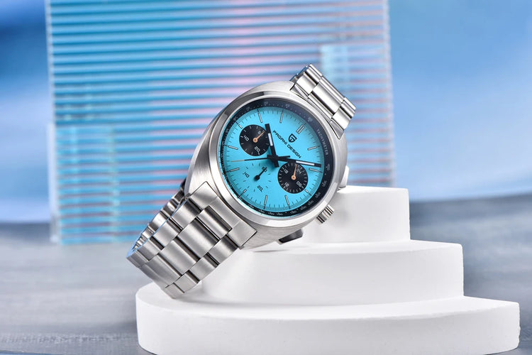 Orologio da Uomo PAGANI DESIGN con Quadrante Giallo, Cronografo al Quarzo, Movimento Giapponese VK63, Vetro Zaffiro, Impermeabile, Novità 2026