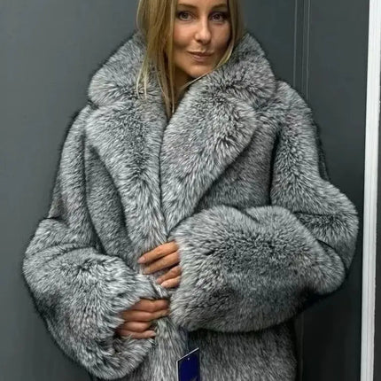 HOOOFUR New Silver Fox Fur Faux Feather Underwear Women'S Fake Fur Coat Sexy Fur Skirt Styles Can Be Customized Plus size