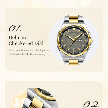 Orologio da Donna POEDAGAR Elegante con Data e Giorno della Settimana, Movimento al Quarzo, Acciaio Inossidabile, Luminoso e Impermeabile platinumshop