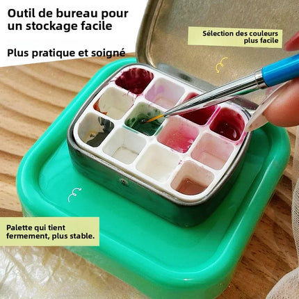 Portable Magnetic Nail Art Organizer Tray Cat Eyes Design Storage Container for Nail Grinding Heads Tool Holder