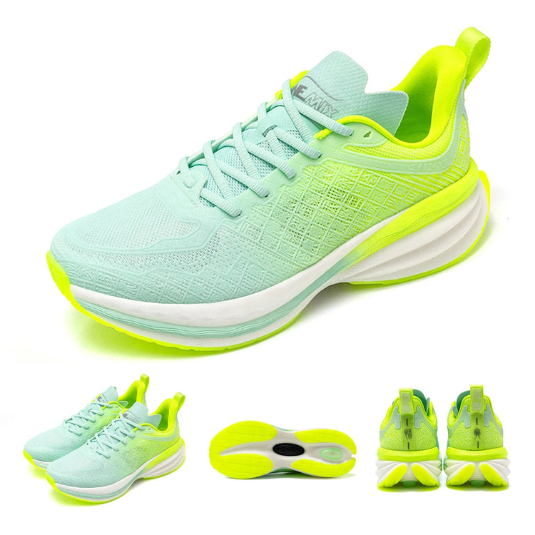 ONEMIX Scarpe da corsa da uomo in stile cinese Traspirante Carattere di moda Vamp Cuscino d'aria Scarpe sportive Scarpe da ginnastica da passeggio all'aperto PlatiNum