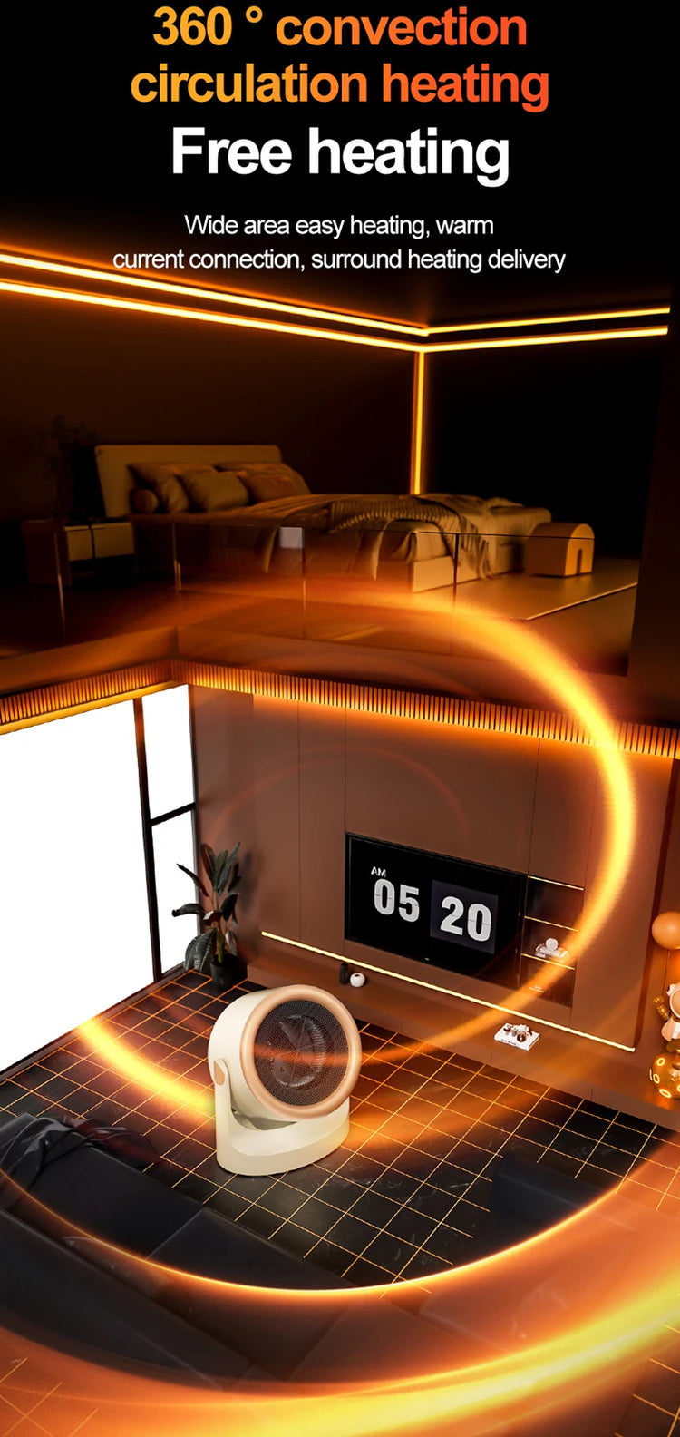 Desktop Heater Dormitory Mini Quick Heating Silent Energy Efficient Household Hot Air Blower Appliances Room Warmer For Office ﻿