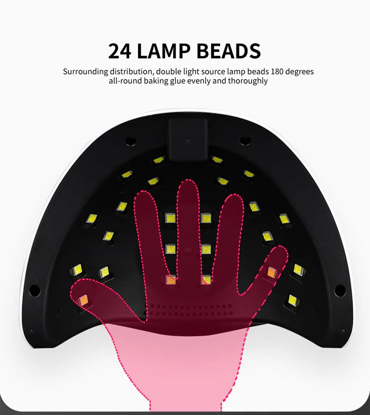 LIMEGIRL Professional Nail UV Lamp Manicure Nail Dryer Lamp LED for UV Gel Polish Drying LED UV Gel Nail Machine Smart Sensor USB Plug