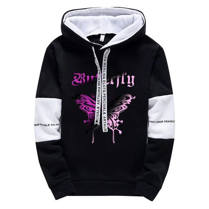 Letter Print Hoodie for Woman High Grade Y2K Korean Style Hooded Long Sleeve Sweatshirt Urban Fashion Loose Coat