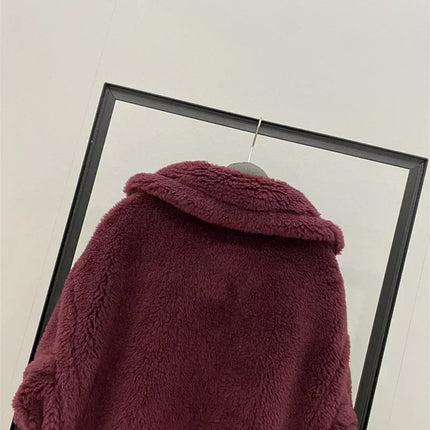 Max Teddy Coat 62% Alpaca 26% Wool 12% Silk Coat Winter Thicken Women's Coat