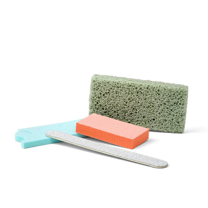 400 Sets/Case Disposable New Sharper Pumice Pedicure Kits Manicue Tools Sand File Buffer Sponge Block 4 In 1 Nail Sets