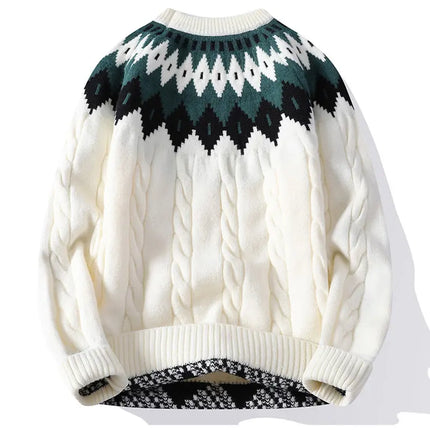 Legible Autumn and Winter Casual Sweaters Men Round Neck Collar Knitted Pullovers Male Loose Sweater Man
