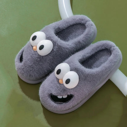 Nuovo simpatico cartone animato invernale suola morbida da uomo pavimento interno piattaforma antiscivolo diapositive calde pantofole di peluche scarpe casual in cotone per la casa maschile