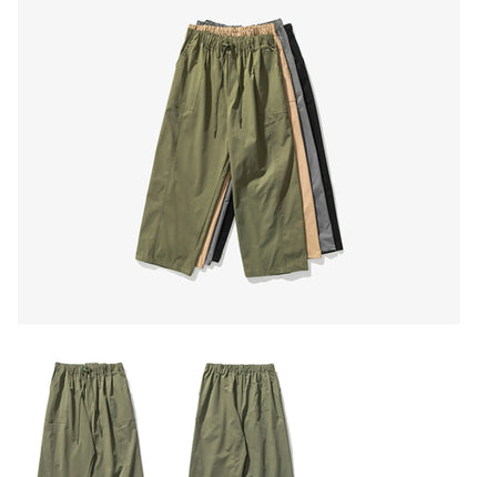 Pantaloni estivi da uomo a gamba larga Pantaloni moda casual solidi leggeri e sottili Harun Pantaloni da jogging larghi da uomo Pantaloni cargo Streetwear Taglie forti 5XL