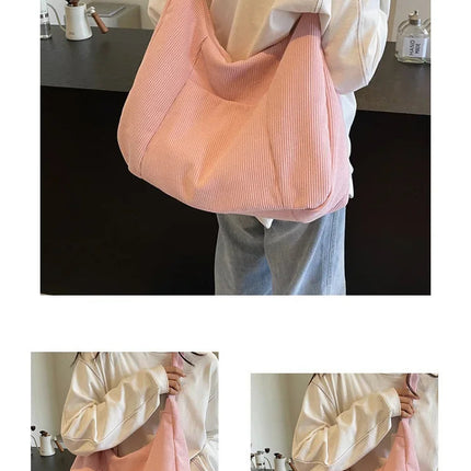 New Large Capacity Casual Crossbody Bag Simple Artistic Commuter Student Single Shoulder Bag Outdoor Leisure Women's Tote Bag PlatiNum