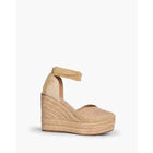 Corina brand esparto wedges espadrilles with natural jute wedge in natural beige PlatiNum