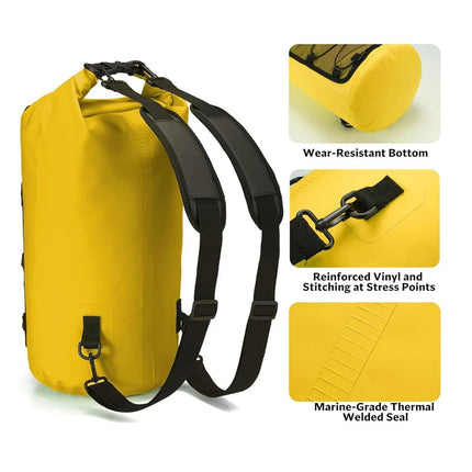 PVC Swimming Backpack Dry Bag for Women Men 10L 20L Waterproof Shoulder Kayak Trekking Drifting Rafting Surfing Boat Bag