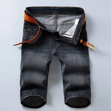 Pantaloncini di jeans da uomo estivi sottili dritti classici firmati jeans corti da lavoro marchio di abbigliamento pantaloncini maschili casual coreani elasticizzati