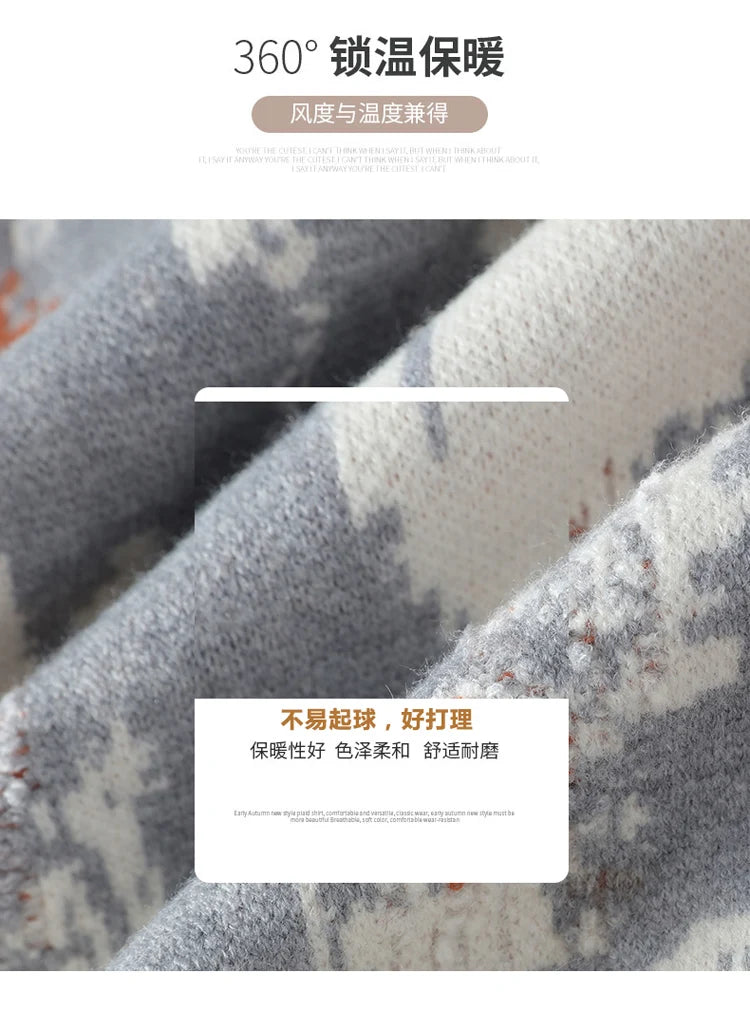 autumn and winter Men's Fashion casual Round Neck Warm sweater slim fit Sweaters Men sweater male Thicken Warm wool pullovers