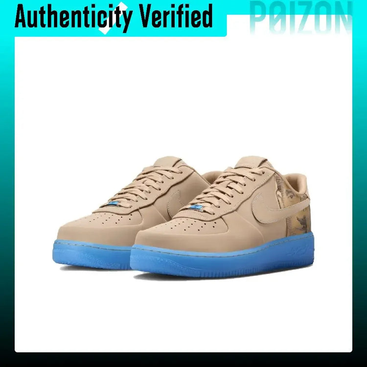 Nike Air Force 1 Low top Skateboard Shoes Unisex Brown Blue IH1018-200
