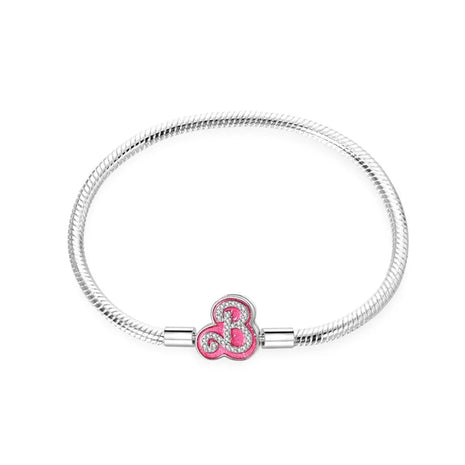 Bracciali Fai-da-Te in Argento Sterling 925 con Catena a Serpente e Cuore per Donne, Creazione di Gioielli Artigianali Eleganti PlatiNum