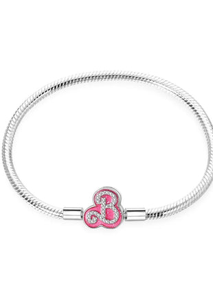 Nuovo Bracciale Artigianale Originale in Argento 925 con Charm, Liscio e Morbido, a Osso di Serpente, per Donna - Regalo 2026 PlatiNum