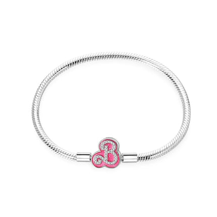 Nuova Serie di Bracciali a Osso di Serpente in Argento Puro 925% con Charm 'Amore Eterno' e Catena di Sicurezza, Gioielli da Donna PlatiNum