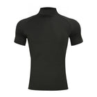 Mens Bodybuilding Sports Tight T-shirt Summer Compression Turtleneck Short Sleeve Gym Fitness Running Quick Dry Male Workout Top PlatiNum
