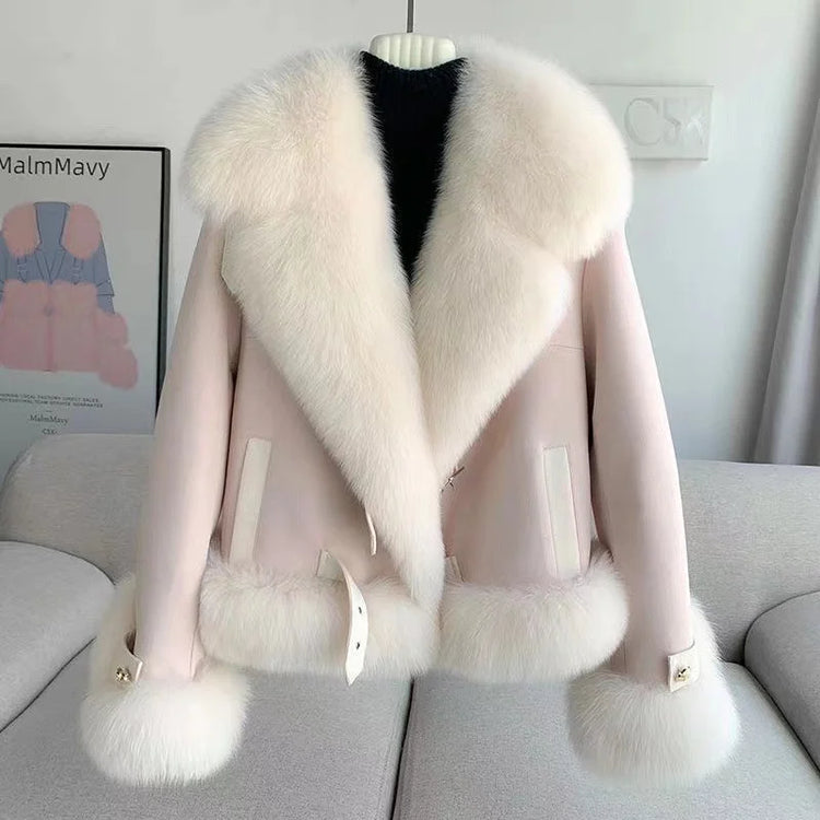 High End Fashion Faux Mink Fur Jacket 2025 New Winter Thicken Warm Elegant Fluffy Short Fur Coats High Quality Fox Fur Outwear