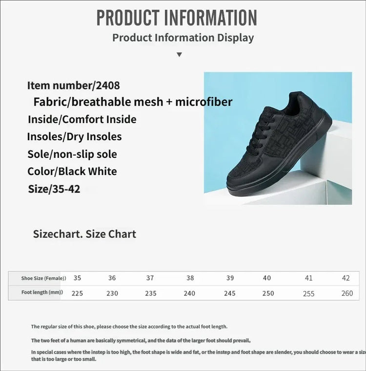 Casual Ell Toe Sneakers Low Top Spor Flats Trendy Versatile Student Leisure Rubber Outsole Summer Breathable Jogging Shoes