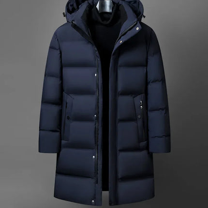 Canada Fashion Winter Jacket for Men Down Coat Parka Men's White Goose Down Jacket Collar Hooded Warm Thick Long Padding M-4XL