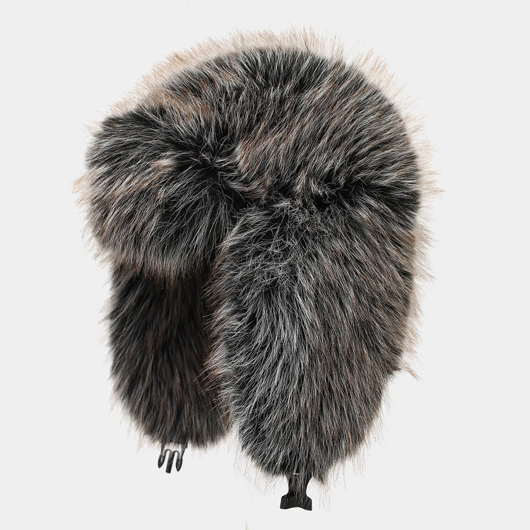Women's Korean Style Imitation Fox Fur Lei Feng Cap Winter Thick Plush Ear Protection Hat for Outdoor Snow Cold And Warmth