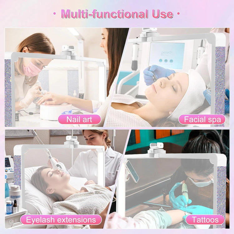 34' Nails Tech Light with Phone Stand 3000K-6000K Color Temperature Led Desk Lamp for Nail, Tattoos, Eyebrows, Beauty Diamond
