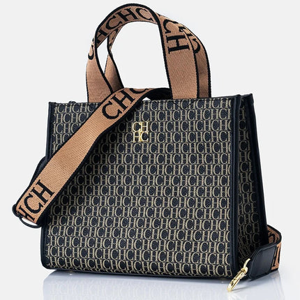 CHCH Fashion Monogram Print High Quality Metal Logo Casual Light Luxury Brand Designer 2025 New Women's Handbag bolsos mujer PlatiNum