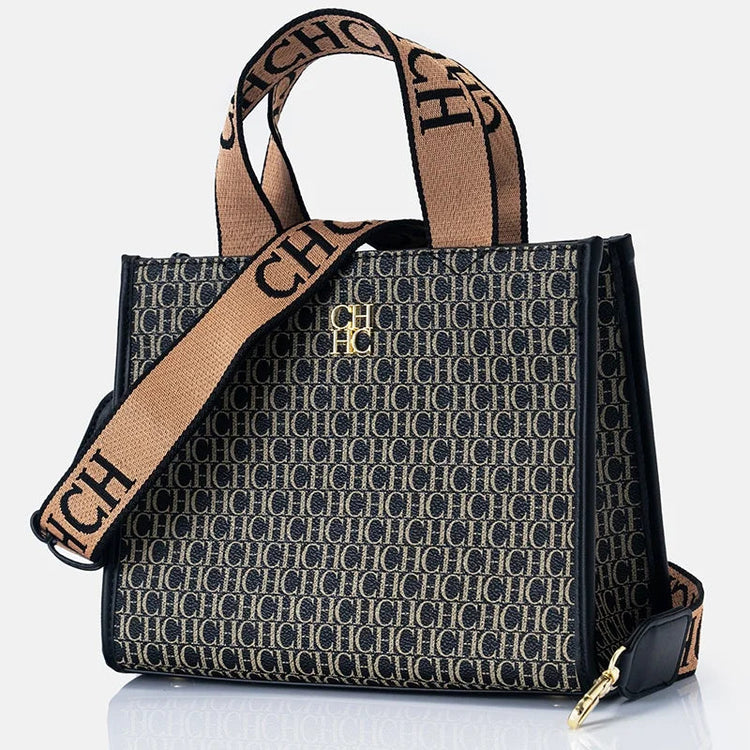 CHCH Fashion Monogram Print High Quality Metal Logo Casual Light Luxury Brand Designer 2025 New Women's Handbag bolsos mujer PlatiNum