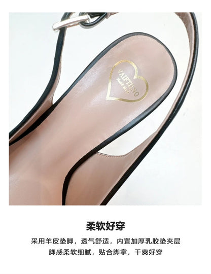 Heels sandals Gladiator summer luxury Brand 2025 bow Women High Heels Pointed toe designer Elegant Slingbacks Party Ladies Shoes