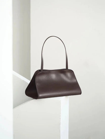 [Full Leather Inside Outside] Drinking Milk Cowhide Imported Saddle Leather Underarm Bag Single Shoulder Crossbody Bag Simple