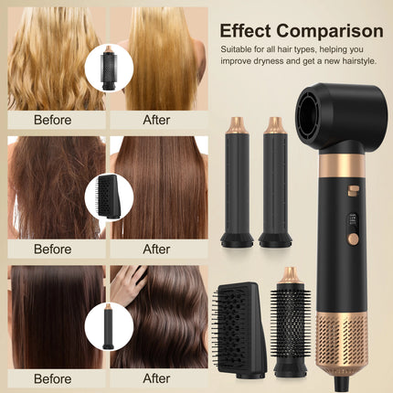 6 in 1 Professional Hair Dryer Hot Comb Set Professional Curling Iron Hair Straightener Styling Tool For Hair Dryer Household