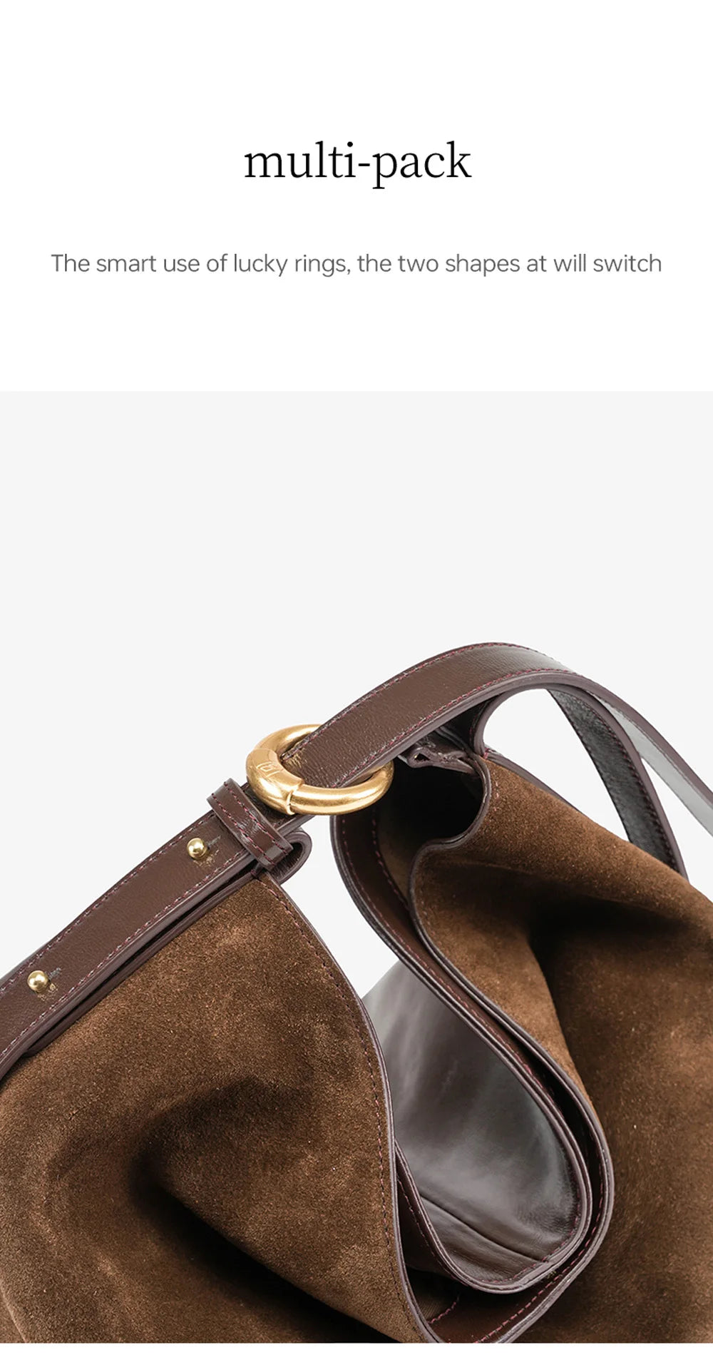 LA FESTIN Original Brand Suede Bag Designer Luxury Bag Bucket Bag Shoulder Crossbody Bag Handbag Women Autumn and Winter Bags