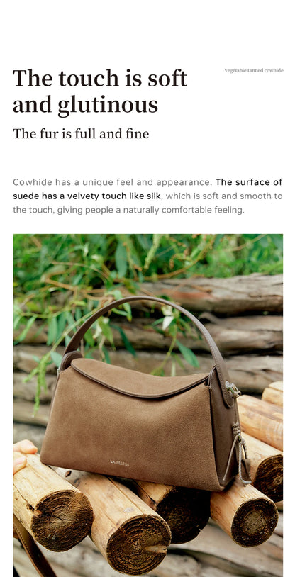 LA FESTIN Original Handbag Woman 2025 New Shoulder Bag Large Tote Bag Suede Bag Fashion Crossbody Bag Luxury Brand Bags