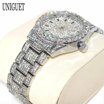 Orologio da Donna UNIGUET di Lusso alla Moda, Elegante Quadrante Piccolo con Diamanti Rosa, Mini Orologio da Polso al Quarzo Bling-Bling da Donna, Regalo platinumshop