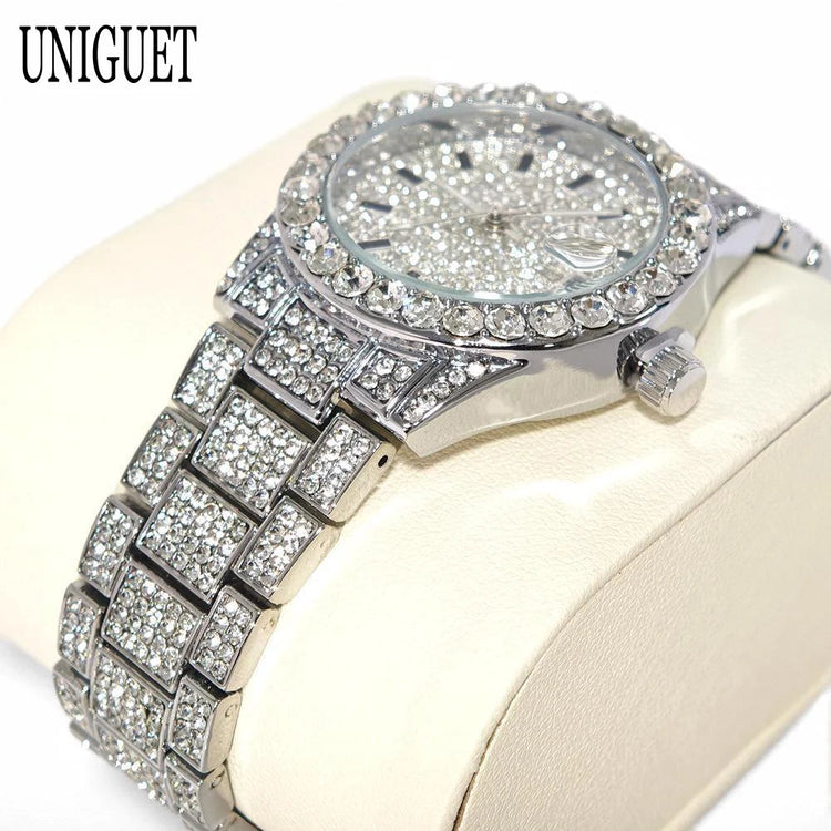 Orologio da Donna UNIGUET di Lusso alla Moda, Elegante Quadrante Piccolo con Diamanti Rosa, Mini Orologio da Polso al Quarzo Bling-Bling da Donna, Regalo platinumshop
